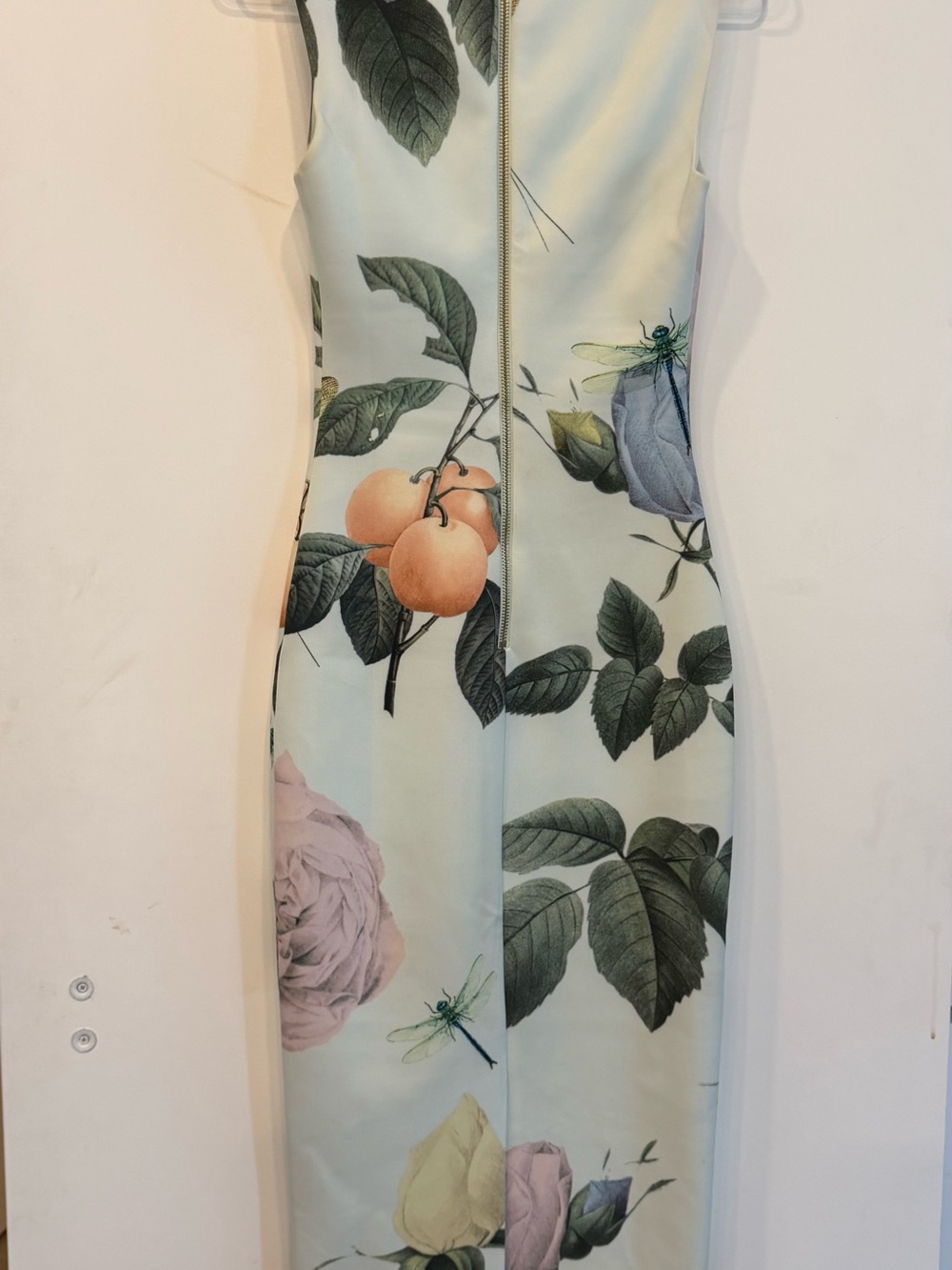 Ted Baker Pale Blue Floral Midi Dress with Botanical Print - Picture 3 of 8